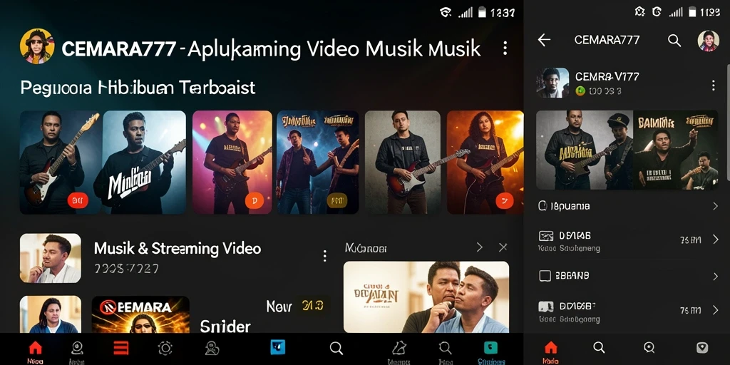 Screenshot CEMARA777 menunjukkan antarmuka pengguna yang modern dan fungsional.
