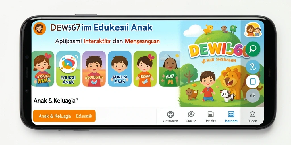 Antarmuka DEWI567 yang menarik untuk anak-anak belajar.