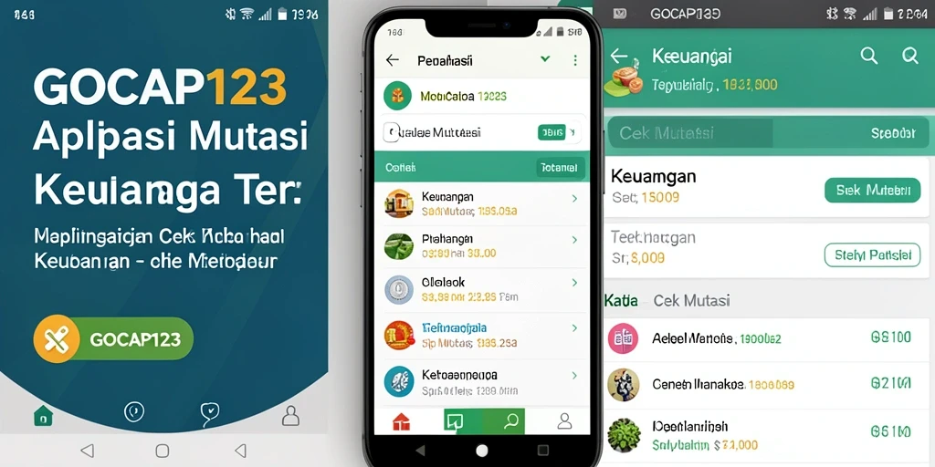 Antarmuka GOCAP123 yang user-friendly untuk cek mutasi keuangan.