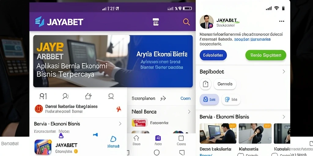 Antarmuka JAYABET yang menarik dan fungsional untuk informasi Ekonomi Bisnis.