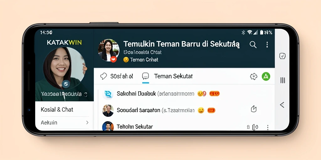 Antarmuka KATAKWIN yang menarik dan fungsional untuk teman sekitar.