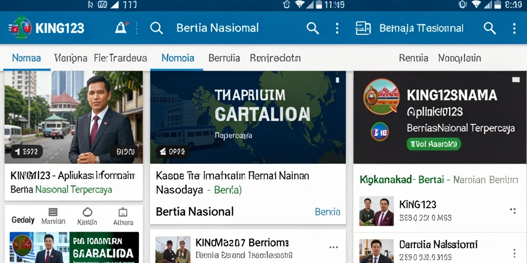 Tampilan antarmuka aplikasi KING123 yang informatif dan menarik.
