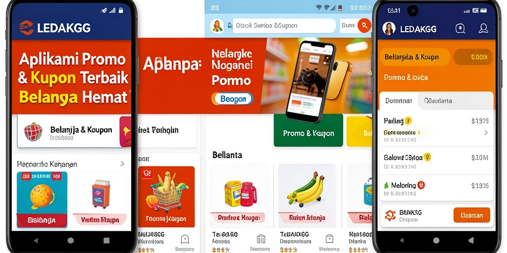 Tampilan antarmuka LEDAKGG yang menarik dan fungsional untuk Promo & Kupon