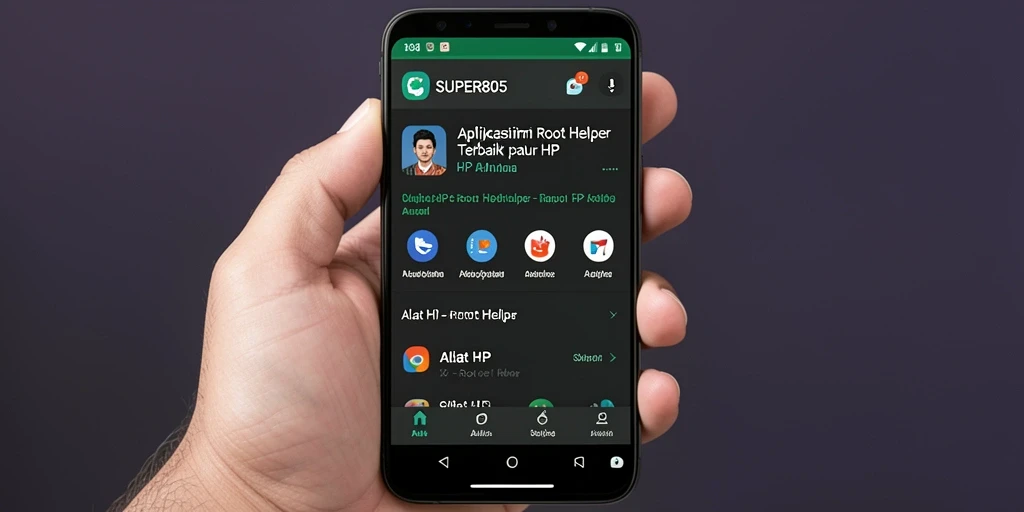 Antarmuka pengguna SUPER805 untuk pengaturan akses root.